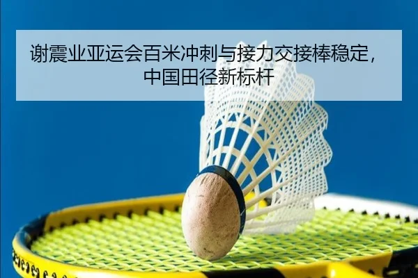 谢震业亚运会百米冲刺与接力交接棒稳定，中国田径新标杆